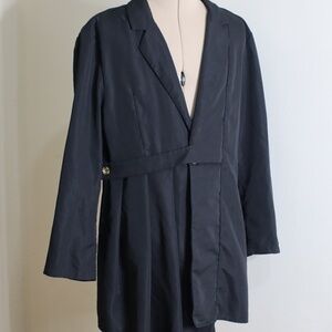Stylish Black Asymmetrical Coat